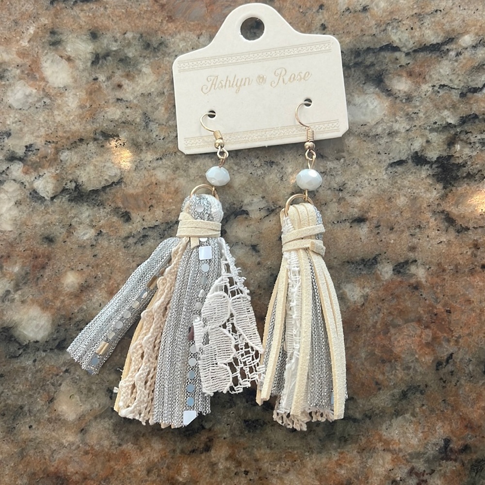 Luxury Single Bead Tassel Earrings